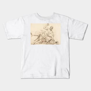 George Taylor's Epitaph - George Taylor Breaking the Ribs of Death by William Hogarth Kids T-Shirt